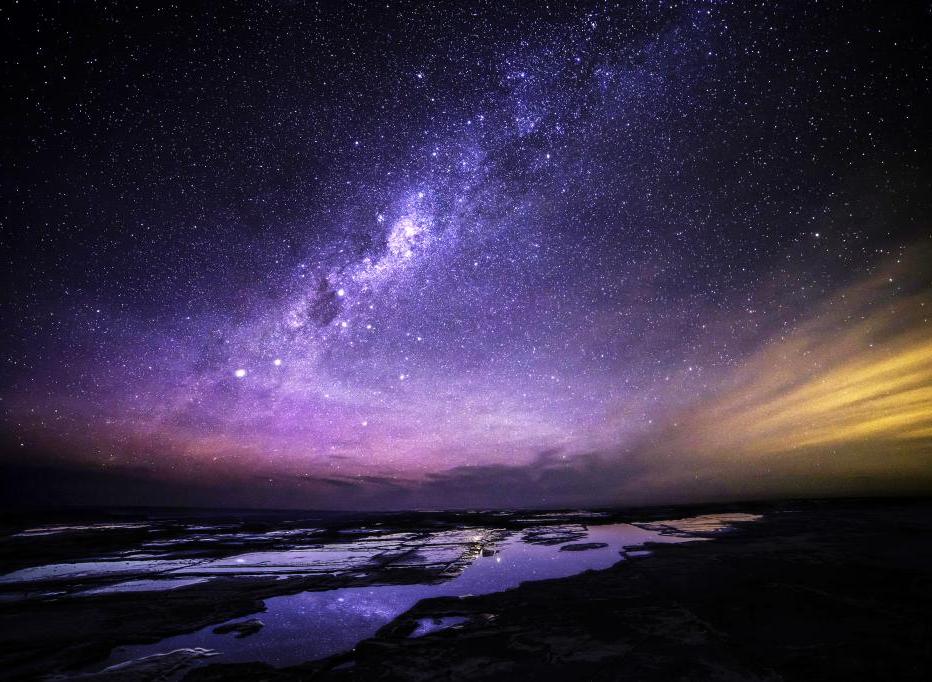 大洋路夜晚的银河景象